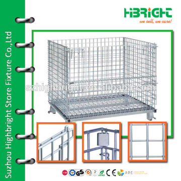 steel wire foldable storage cage for store use
